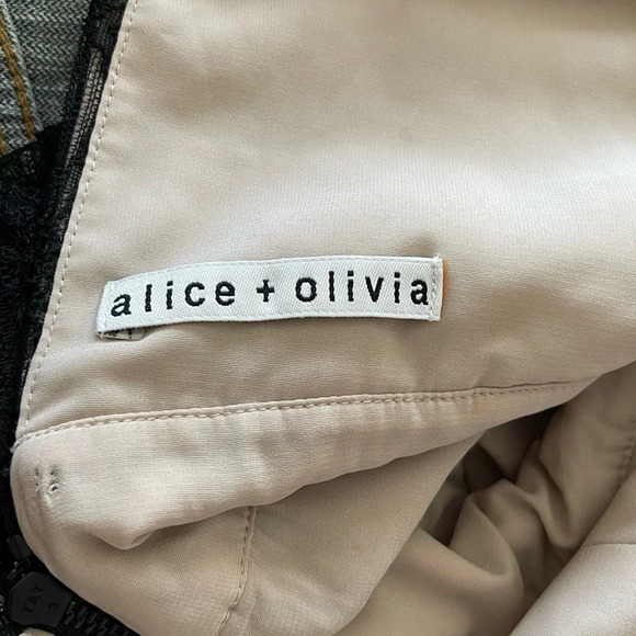 ALICE AND OLIVIA Tiered Lace Mini Dress, Black/tan - Picture 3 of 8